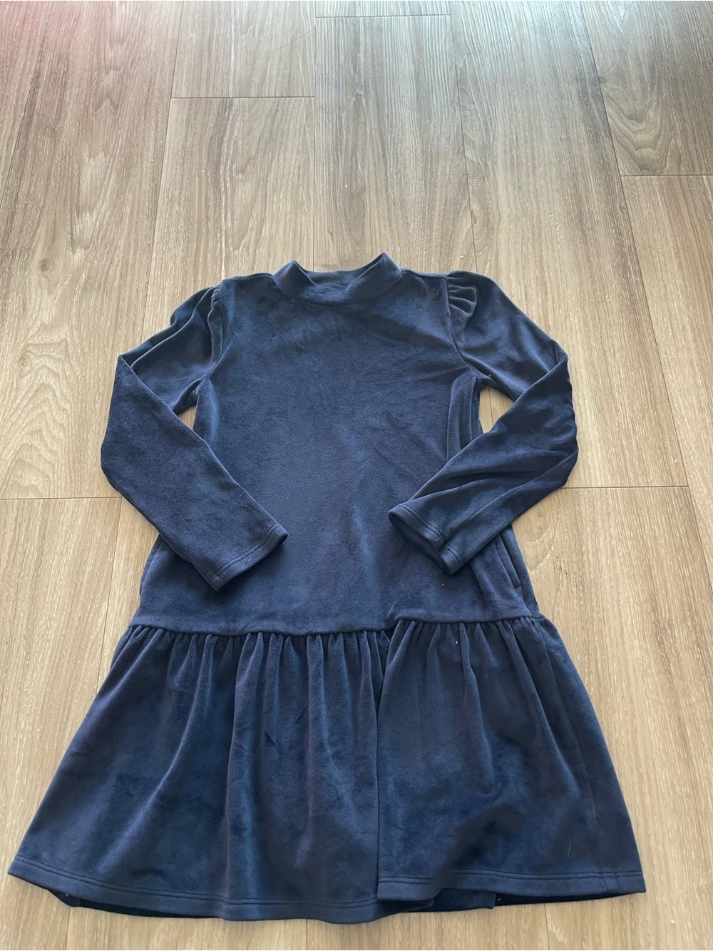 Tucker + Tate Navy Long-Sleeve Drop Waist Dress